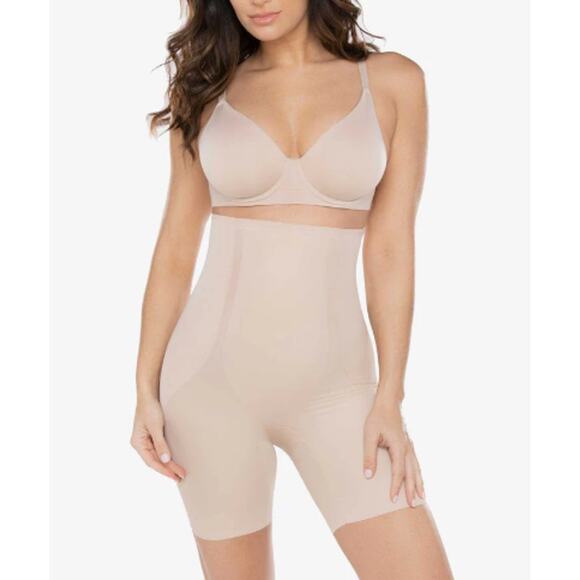 NWT MIRACLESUIT Warm Beige Shape Away® High-Waist Thigh Slimmer Size L - Picture 1 of 8